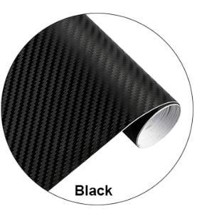 CARBON FIBER DECAL 30x127cm BLACK, 3D FIBER VINYL SHEET