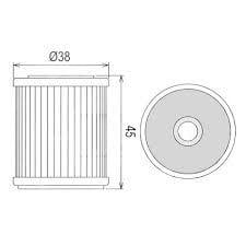 OIL FILTER 1UY-13440-02-00 YZF MF8142 1UY-13440-02-00