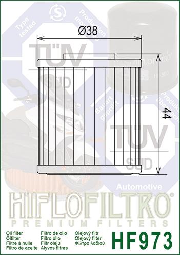 OIL FILTER HIFLO HF973, Suzuki 16510-09J00