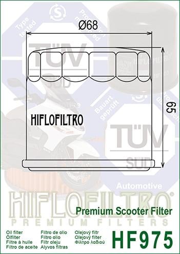 OIL FILTER HIFLO HF975, Suzuki 16510-03G00