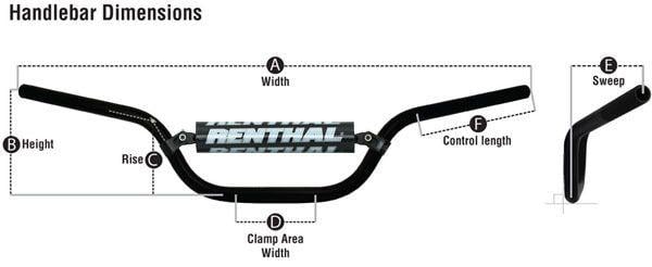 RENTHAL YZ/WR 97-01 BLUE, REED / WINDHAM, Renthal 966-05-BU-01-185