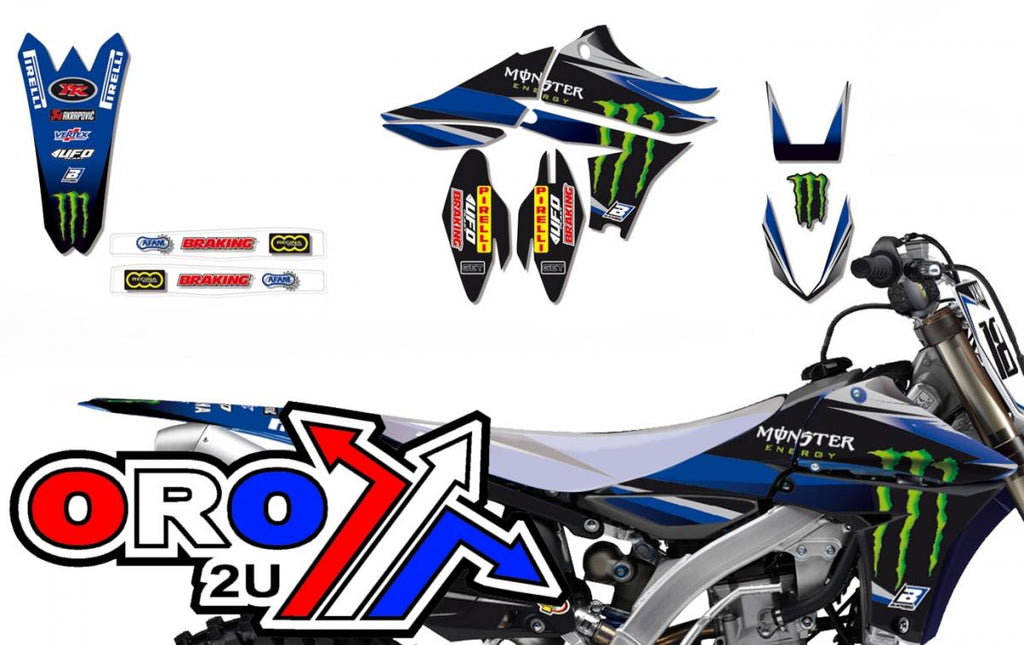 10-13 YZF450 MONSTER ENERGY 3, BLACKBIRD DECAL SET 2240R3