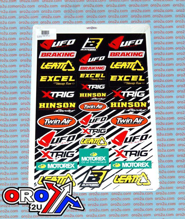 STICKER SHEET SPONSOR LOGO B, BLACKBIRD 5076B PRE-CUT