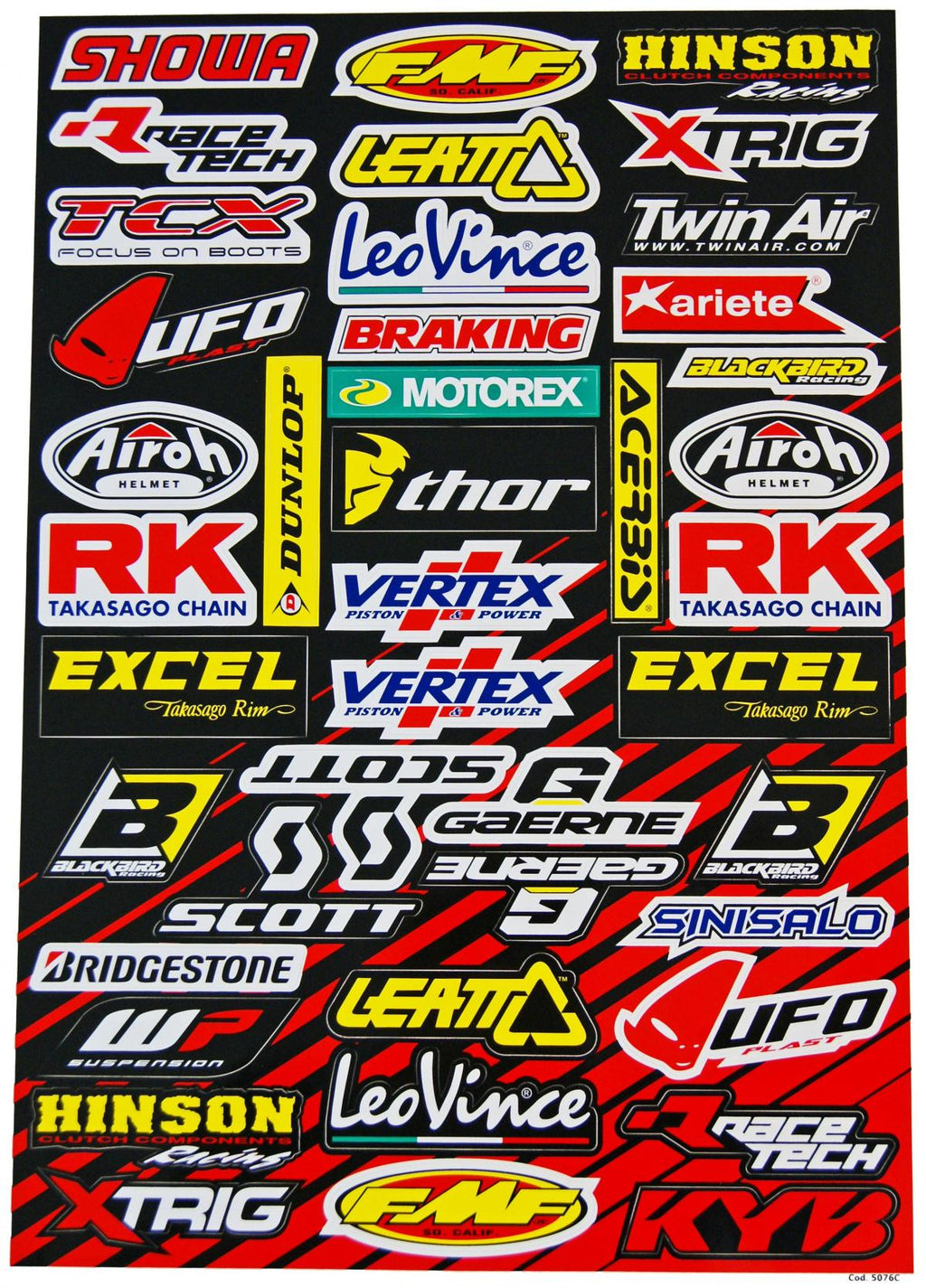 STICKER SHEET SPONSOR LOGO C, BLACKBIRD 5076C PRE-CUT