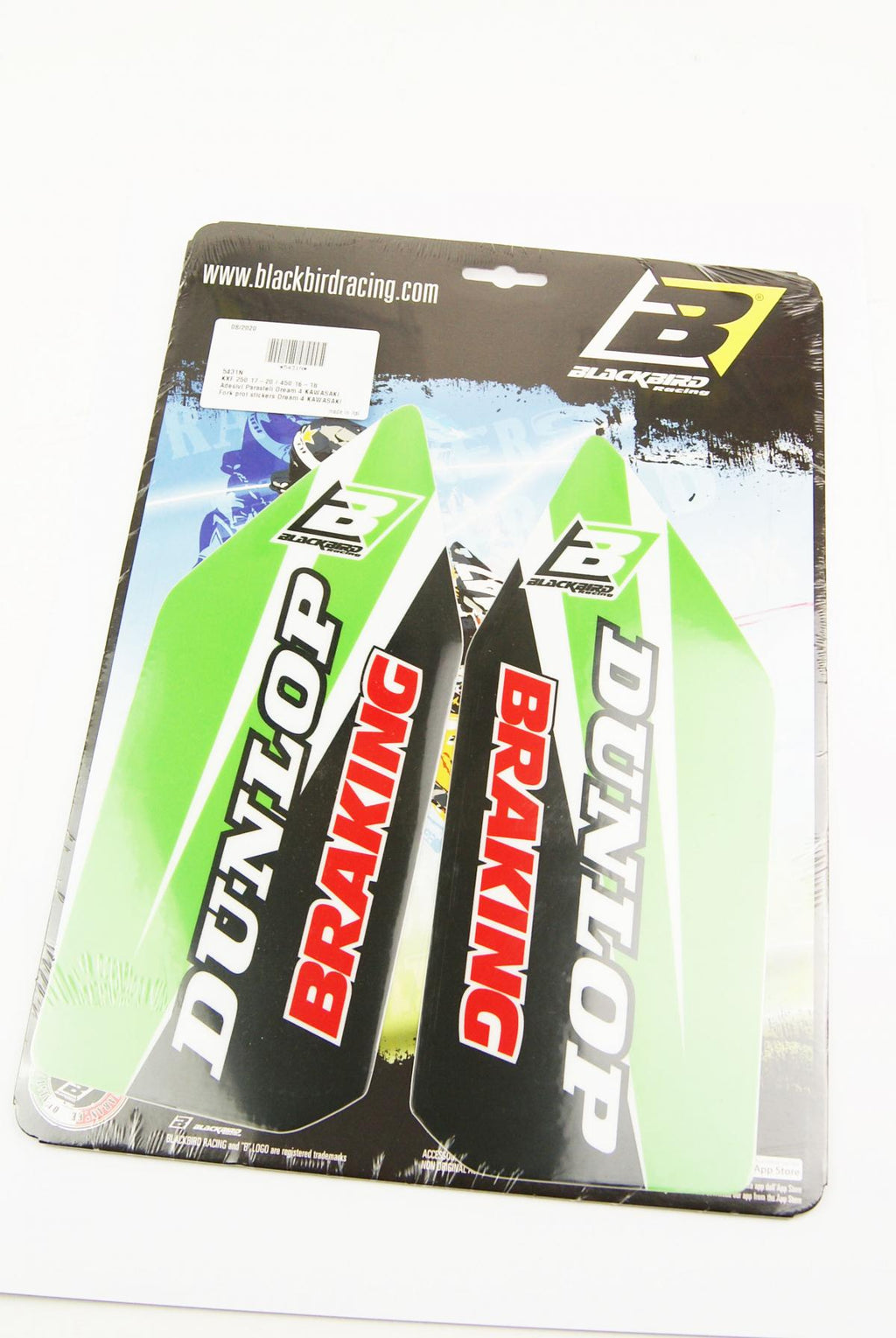 16-22 KX450F FORK DECALS, BLACKBIRD 5431N
