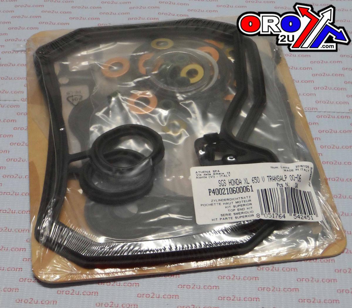 TOP END GASKET SET HONDA XL 650V 00-06, ATHENA P400210600061 TRANSALP