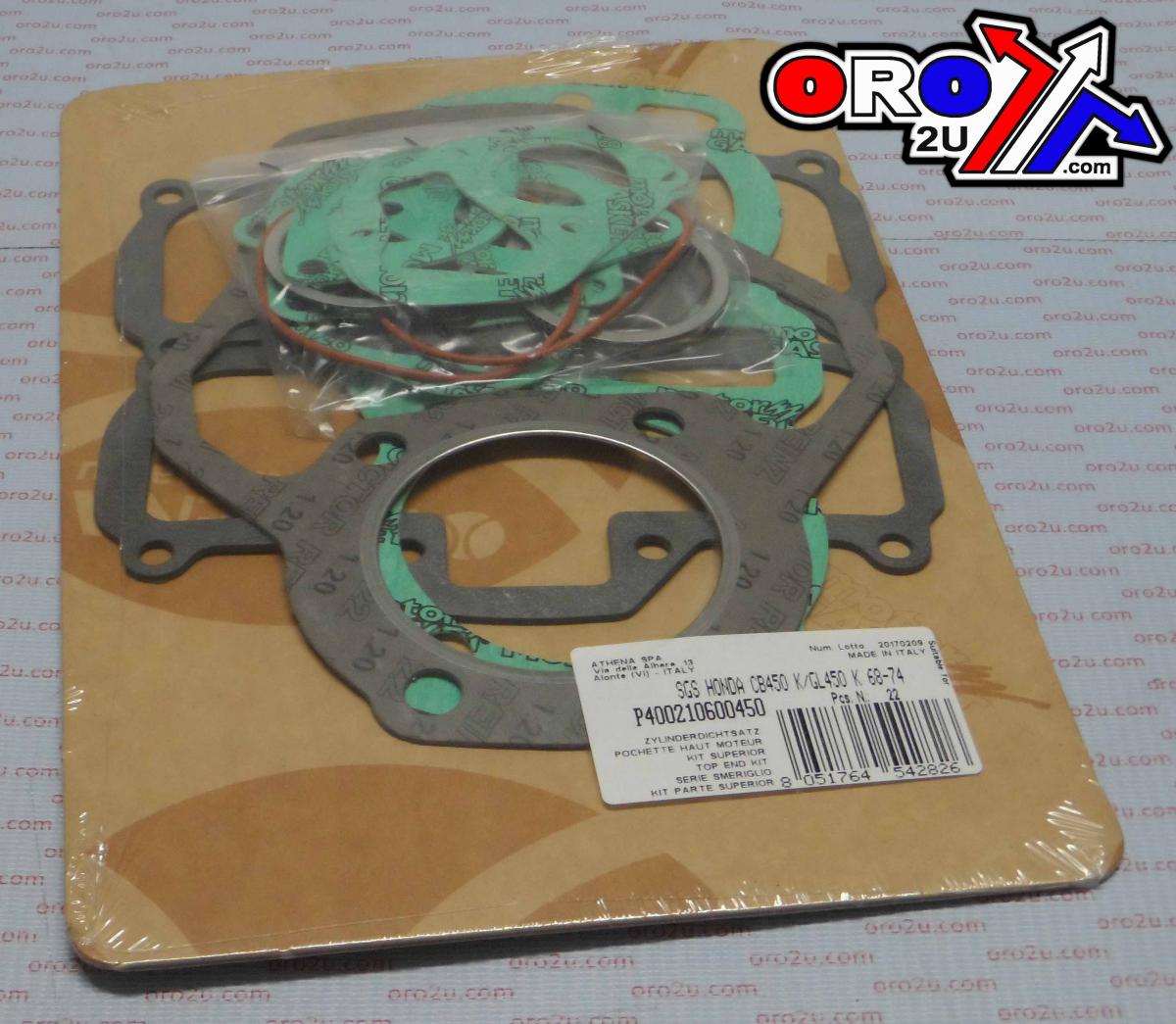 TOP END GASKET SET HONDA CB/GL 450 68-74, ATHENA P400210600450