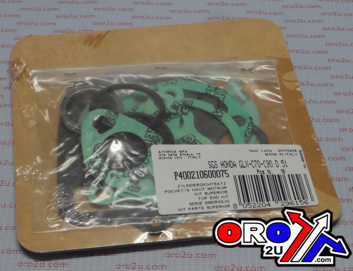 TOP END GASKET SET C70/C90/MM70 88-91 D.51MM, ATHENA P400210600075 HONDA