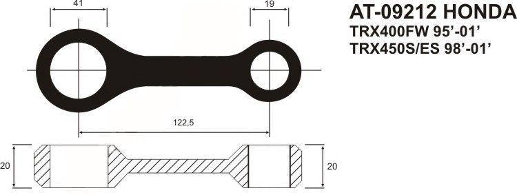 CONNECTING ROD 99-08 TRX400EX, WISECO WPR188 HONDA ATV