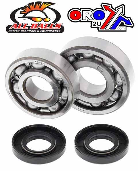 CRANKSHAFT BEARING & SEAL KIT, ALLBALLS 24-1007 KX125 85-87