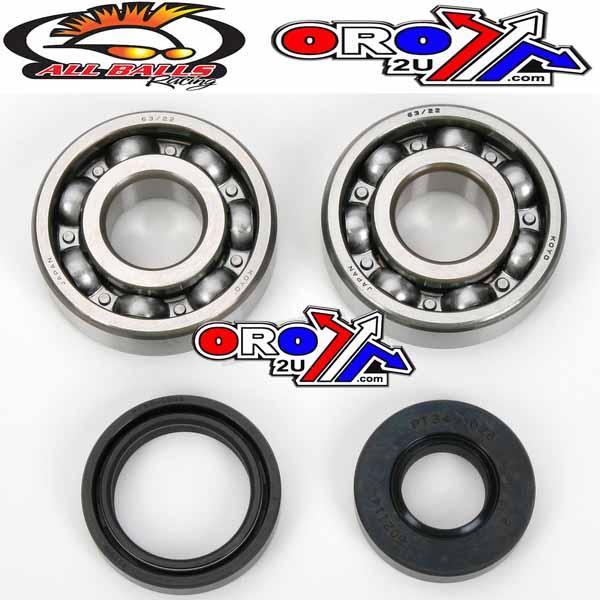 CRANKSHAFT BEARING & SEAL KIT, ALLBALLS 24-1008 KX125 88-05