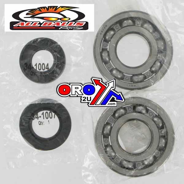 CRANKSHAFT BEARING & SEAL KIT, ALLBALLS 24-1010 KX250 87-01
