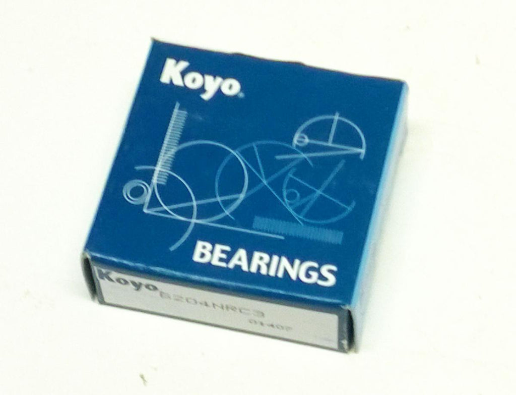BEARING 6204 NR OPEN KOYO, SIZE 20x47x14, GROVED & CLIP, PROX 23.6204NR