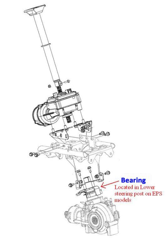 BEARING SEALED STEERING POST CS6205-2RS, 1823467, 1823773 POLARIS, AT-08900