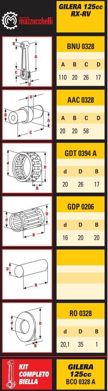 CONNECTING ROD GILERA 125RX/RV, BCO0328A