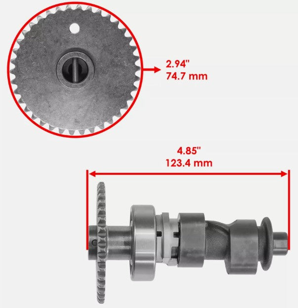 Camshaft TRX500 Honda Foreman Rubicon 15-19 TRX500F 20-24 TRX520F Pioneer 500 21-23 SXS500M2 Cam 14100-HR6-A60