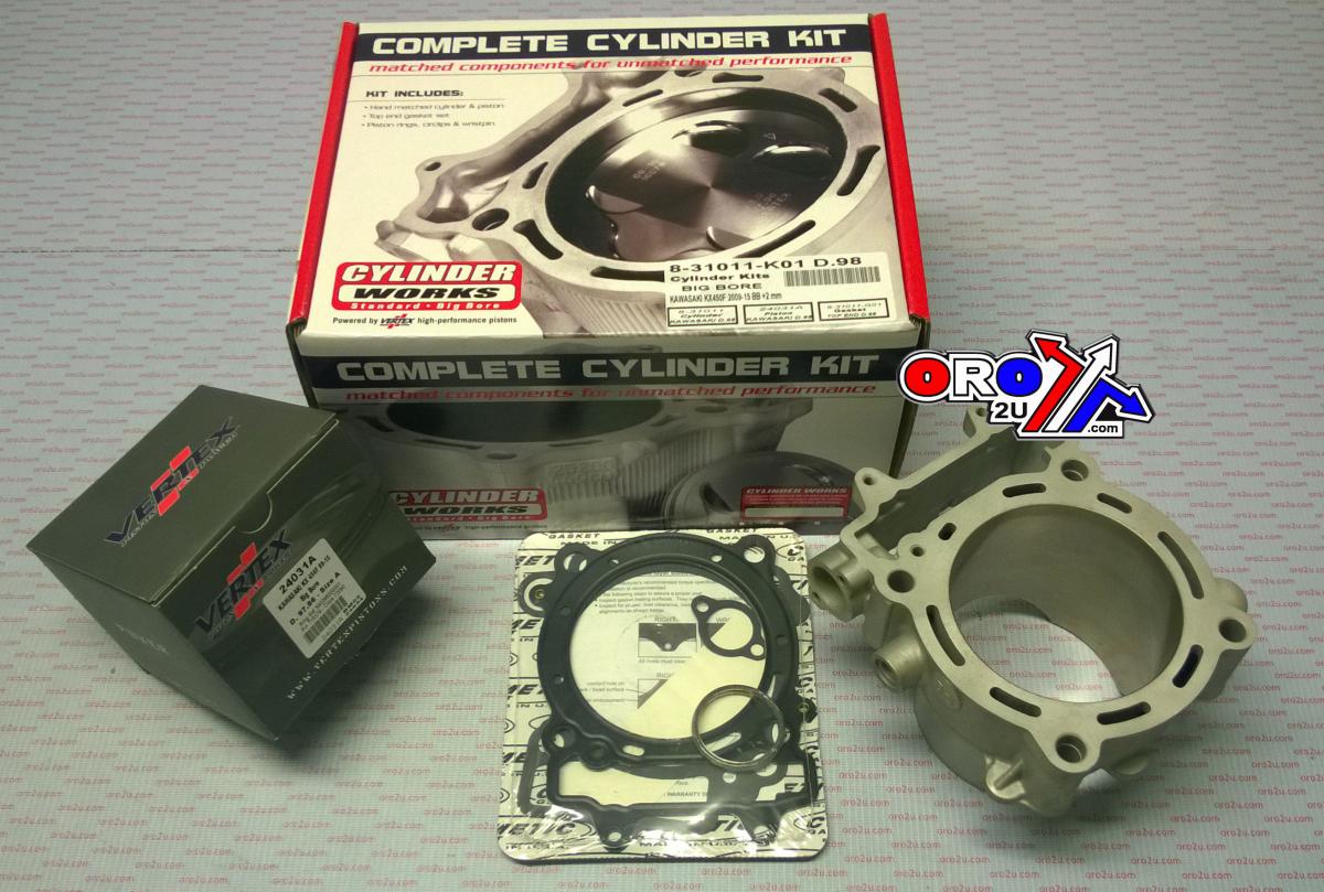 CYLINDER KIT 09-15 KXF450 98, WORKS CYLINDER 31011-K01 BIG BORE, KX450F KAWASAKI