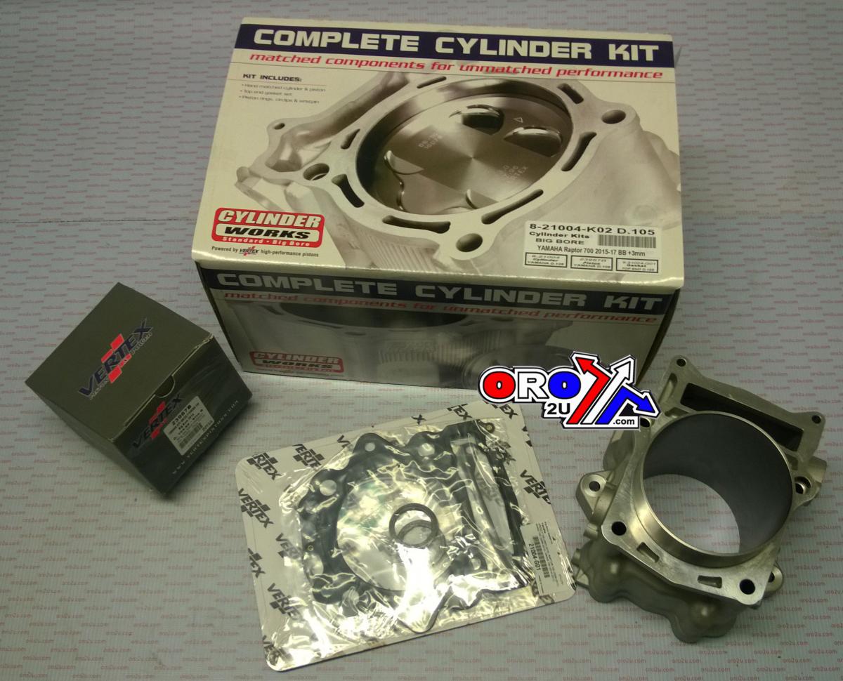 CYLINDER KIT YFM700R 15-18, WORKS CYLINDER 21004-K02 BIG BORE, 105mm 770cc 2015 - 2018 Yamaha YFM 700 R Raptor ATV