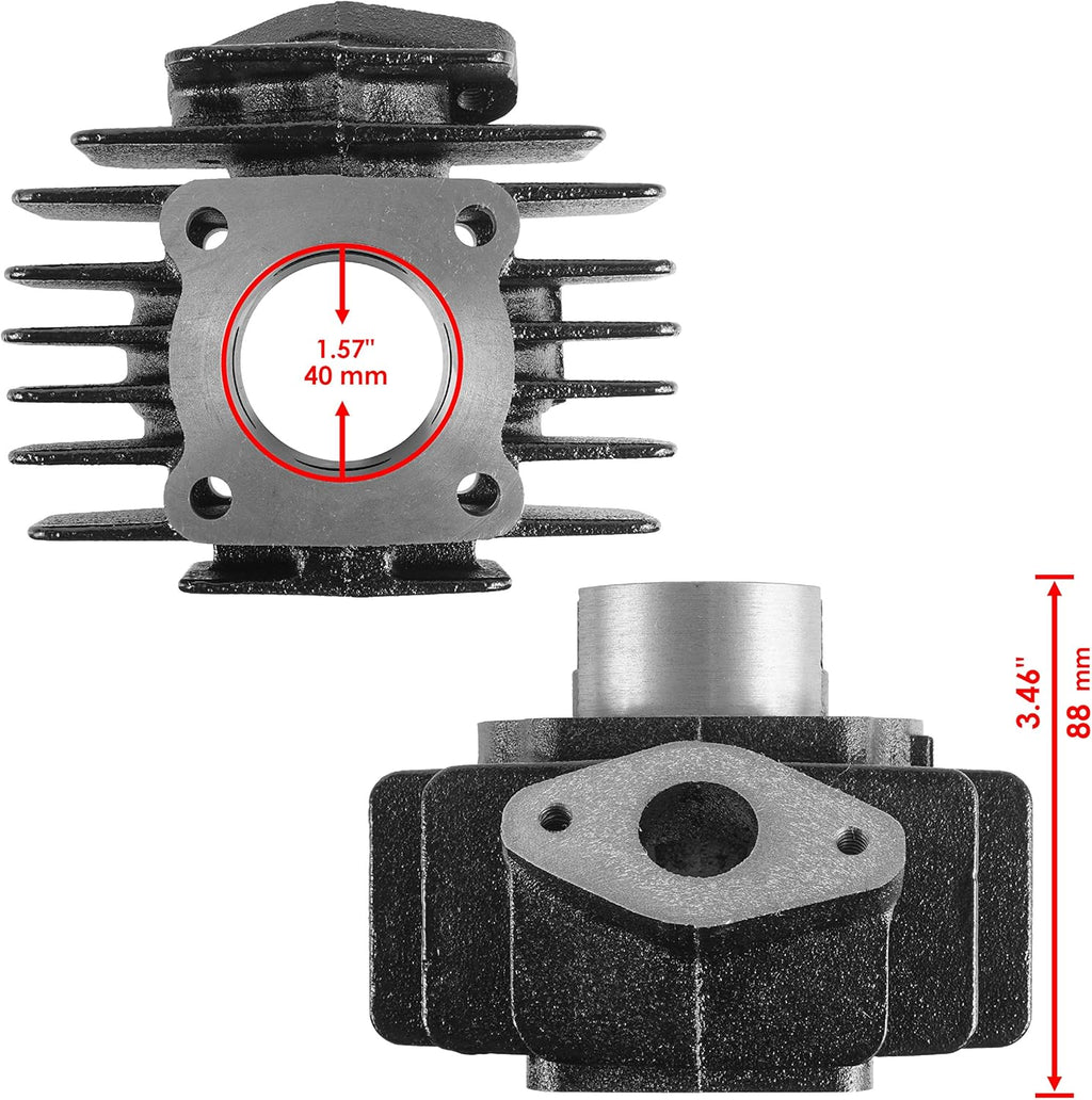 CYLINDER KIT WITH HEAD 40.00mm YAMAHA 1981 - 2022 PW50 4J2-11311-00-00-00-00