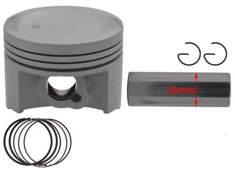 PISTON KIT 52.4mm STD HONDA CBF125 SDH125-51 WH125-7 WH125-8 13mm PIN