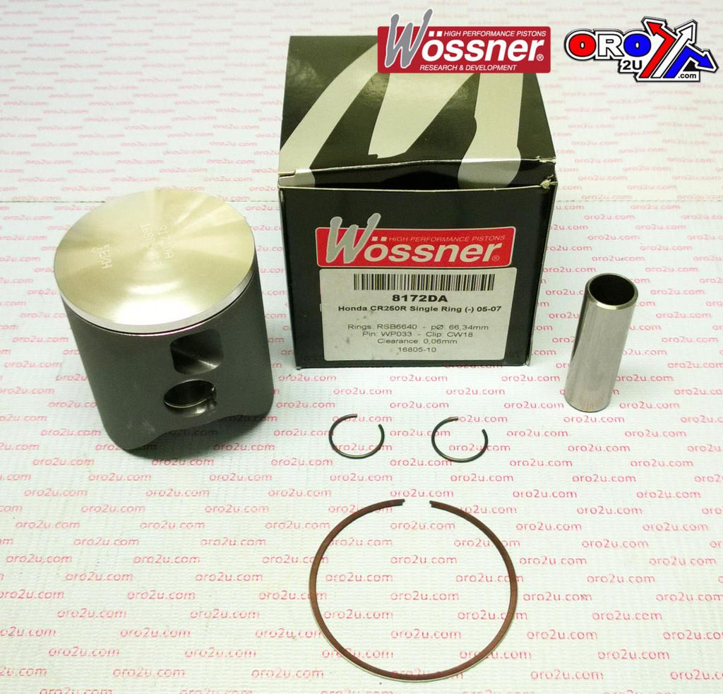 PISTON 05-07 CR250 66.40 1RING, WOSSNER 8172DB FORGED KIT