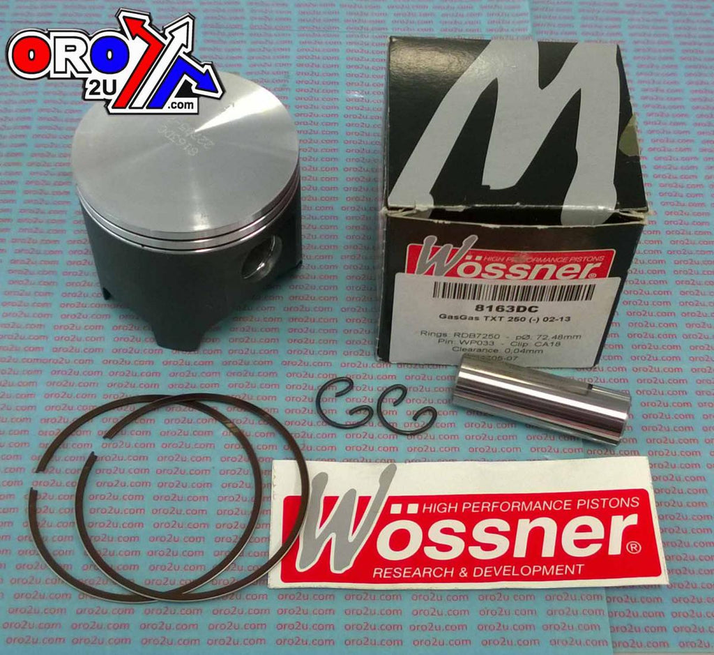 PISTON KIT 01-2020 TXT250 GASGAS, FORGED WOSSNER 8163DA