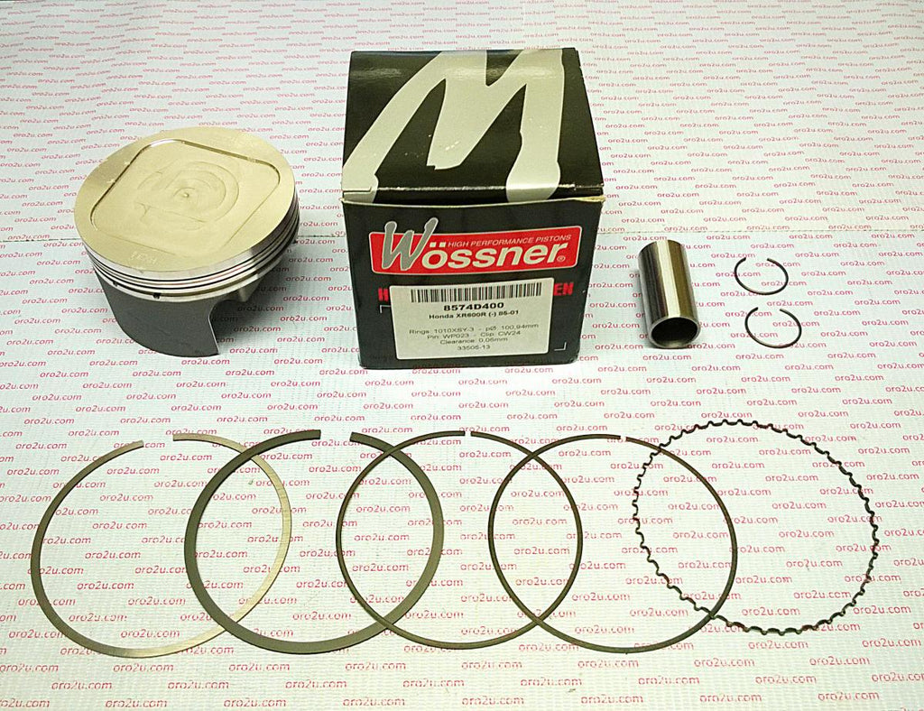 PISTON KIT 85-00 XR600R 100.00, FORGED WOSSNER 8574D300