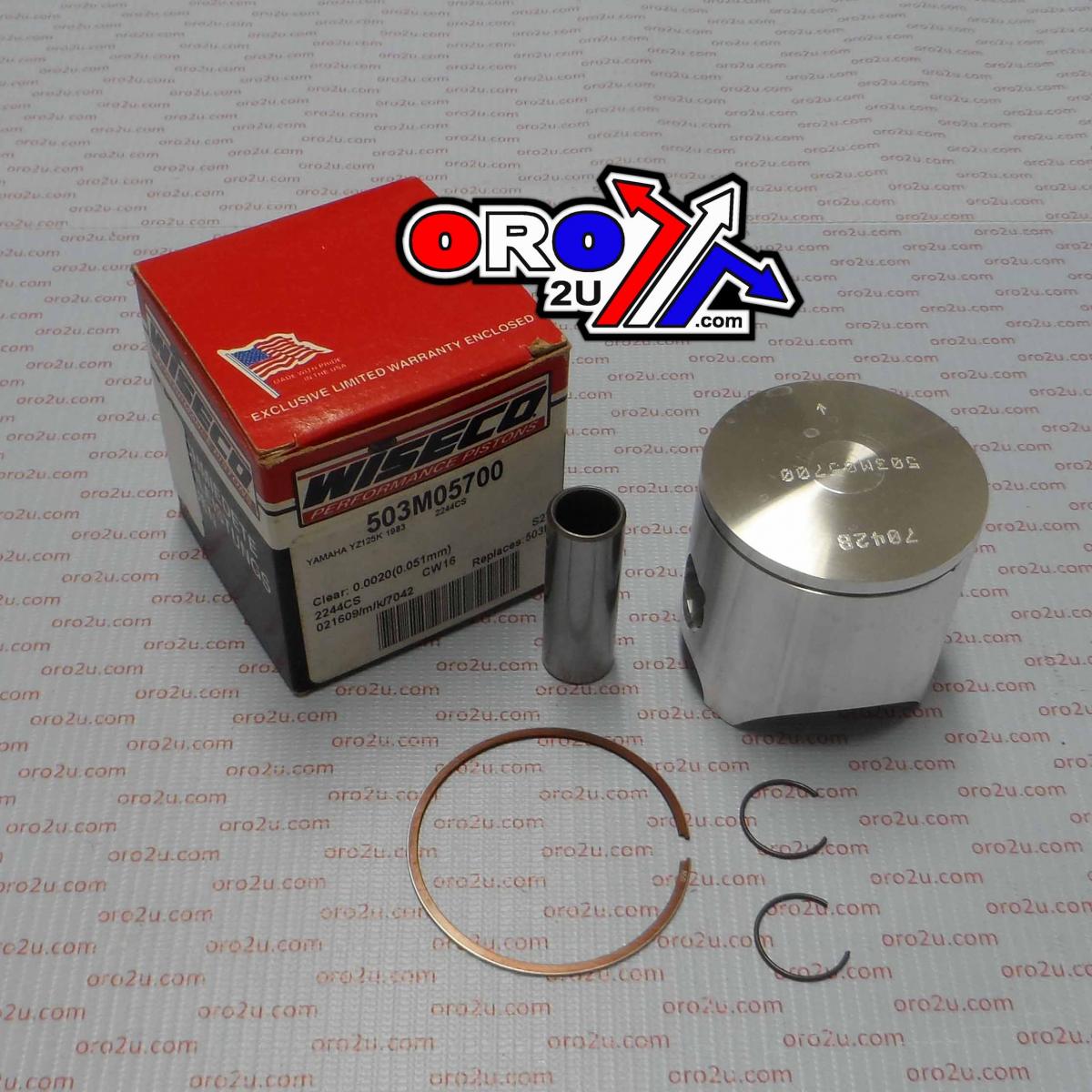 PISTON KIT 1983 YZ125 57.00, WISECO 503M05700 YAMAHA MX