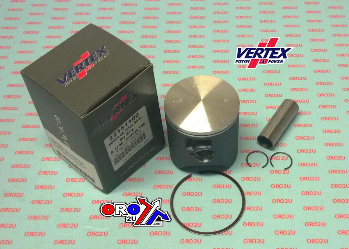 PISTON KIT VERTEX 54.0 C HONDA CR 125 90-91, VERTEX 22151C