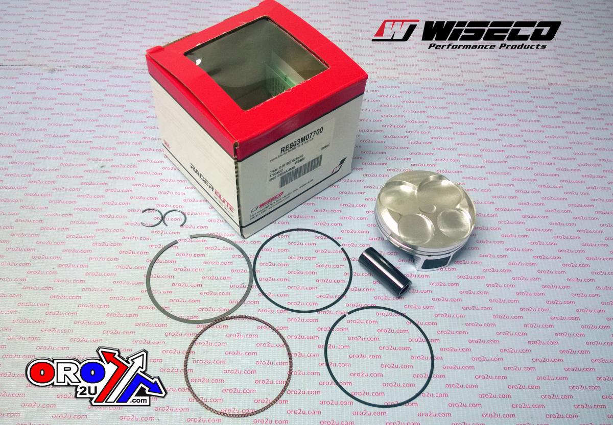 PISTON KIT 10-25 RM-Z 250 14.5, WISECO RE803M07700 77mm MX, RACERS ELITE Asymmetric Skirt