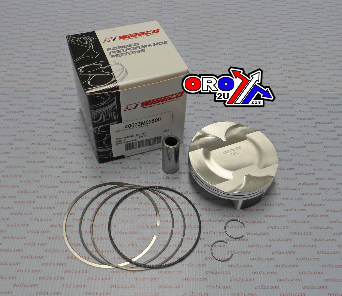 PISTON KIT 13-22 SXF450 12.6, WISECO 40297M09500B / 40073M09500B 95mm, Skirt Coating ArmorGlide