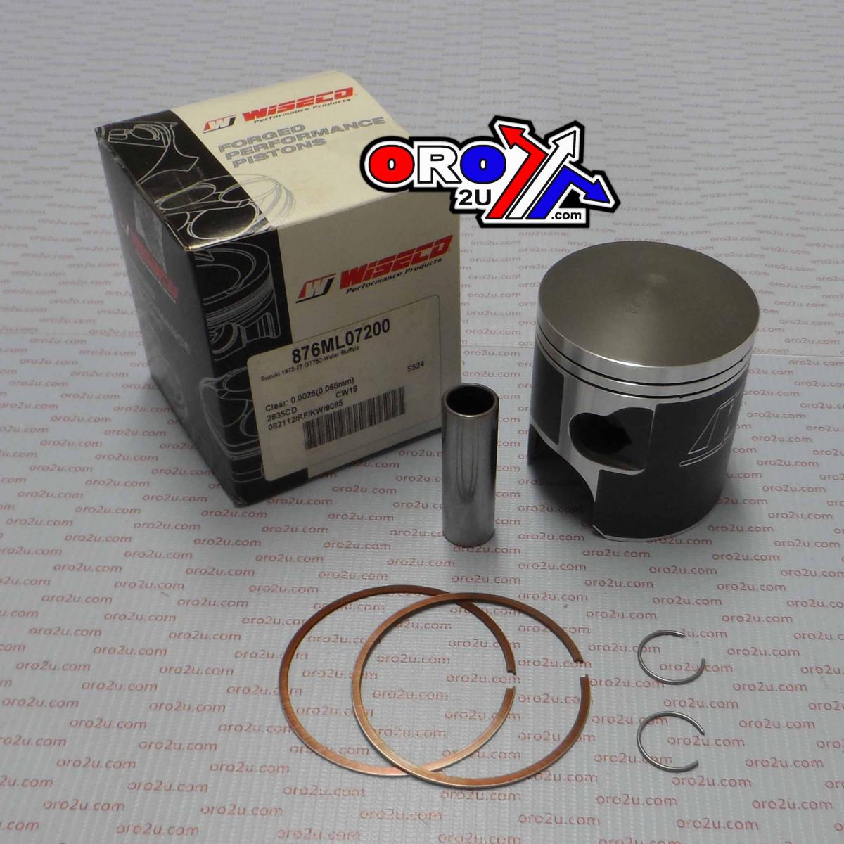 PISTON KIT ALL T500 72.0 LEFT, WISECO 876ML07200 ROAD SUZUKI