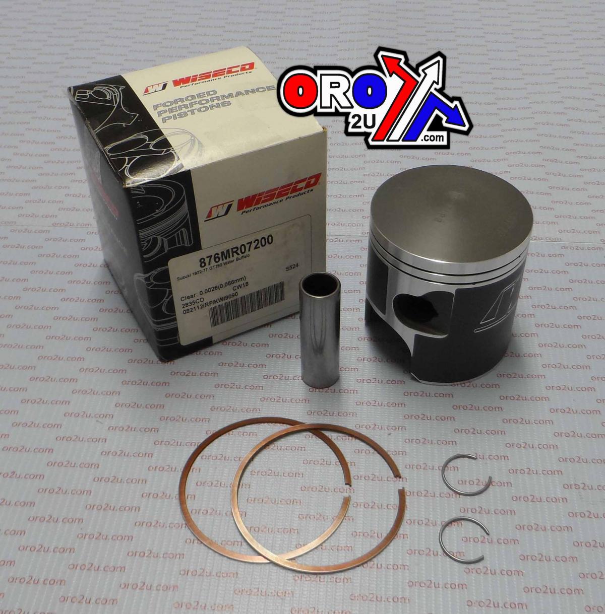 PISTON KIT ALL T500 72.0 RIGHT, WISECO 876MR07200 ROAD SUZUKI