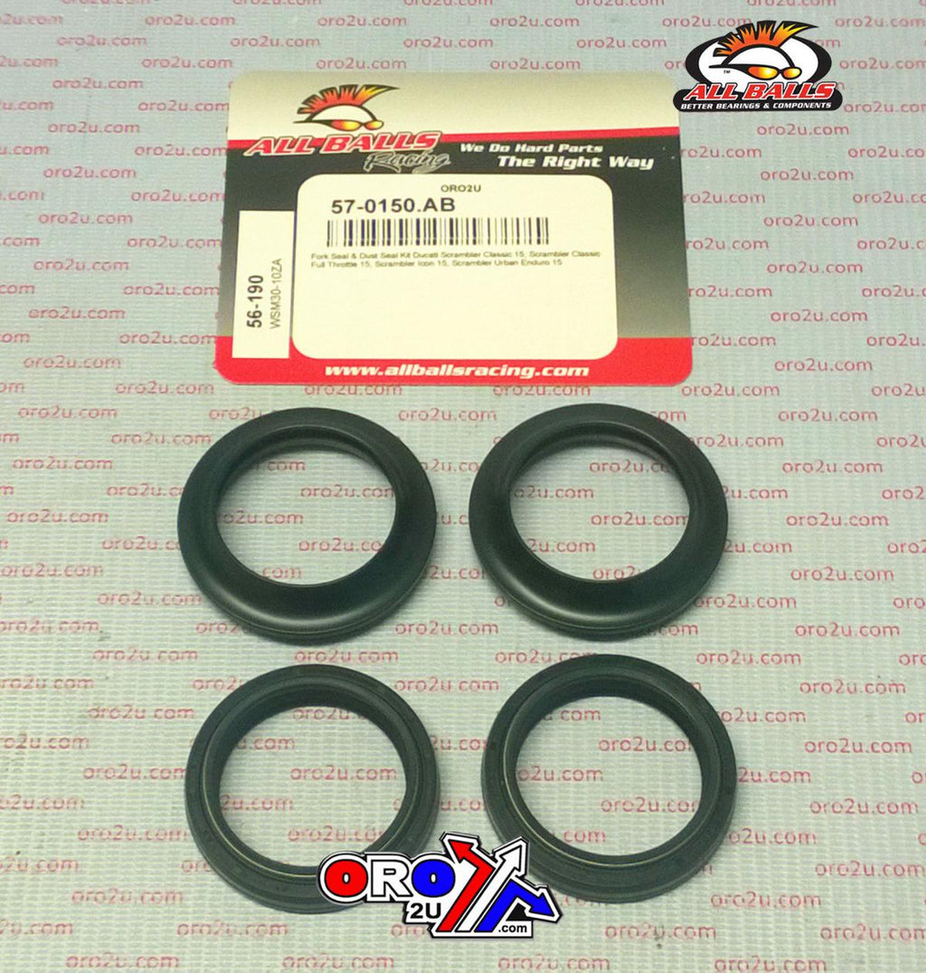 SEAL WIPER SET ALLBALLS, ALLBALLS 56-190 FORK SEAL KIT