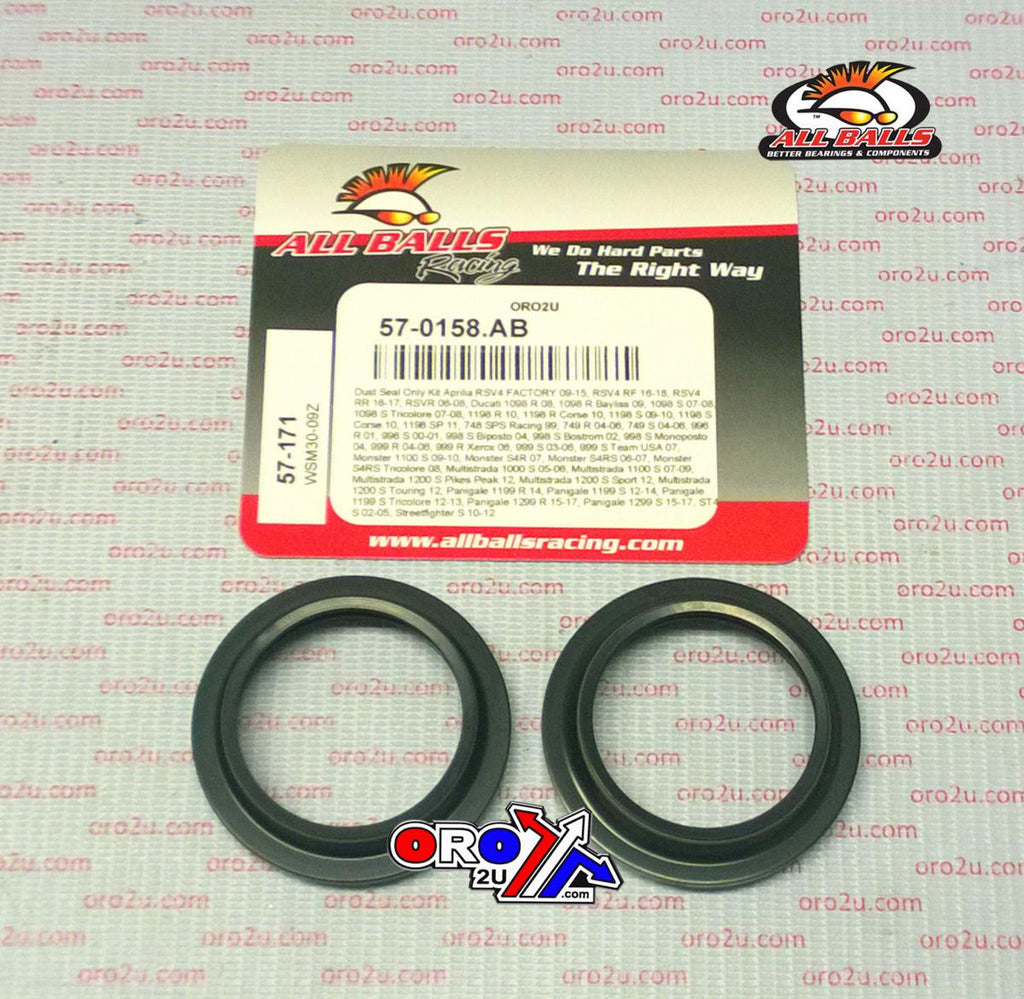 FORK DUST SEAL SET ALLBALLS, ALLBALLS 57-171 DUST SEAL KIT