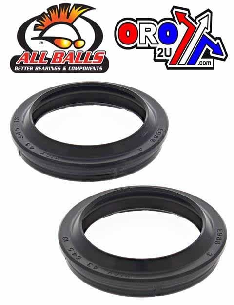 FORK DUST SEAL SET ALLBALLS, ALLBALLS 57-108 DUST SEAL KIT SHOWA 43MM