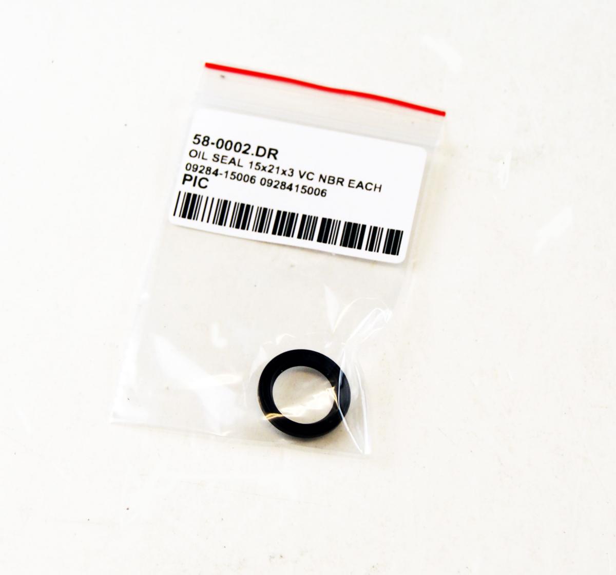 OIL SEAL 15x21x3 VC NBR EACH, 09284-15006 0928415006 REAR SHOCK ABSORBER, !!! DIRT RAVING KIT'S !!!