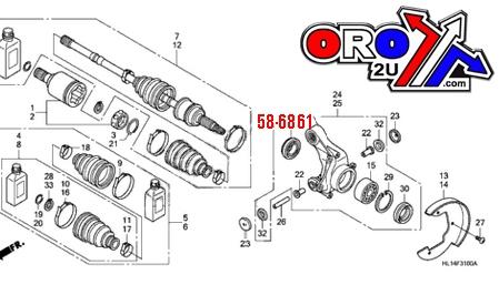 OIL SEAL 51x66x7/11.3mm, 91255-HL1-A01, AT-03841