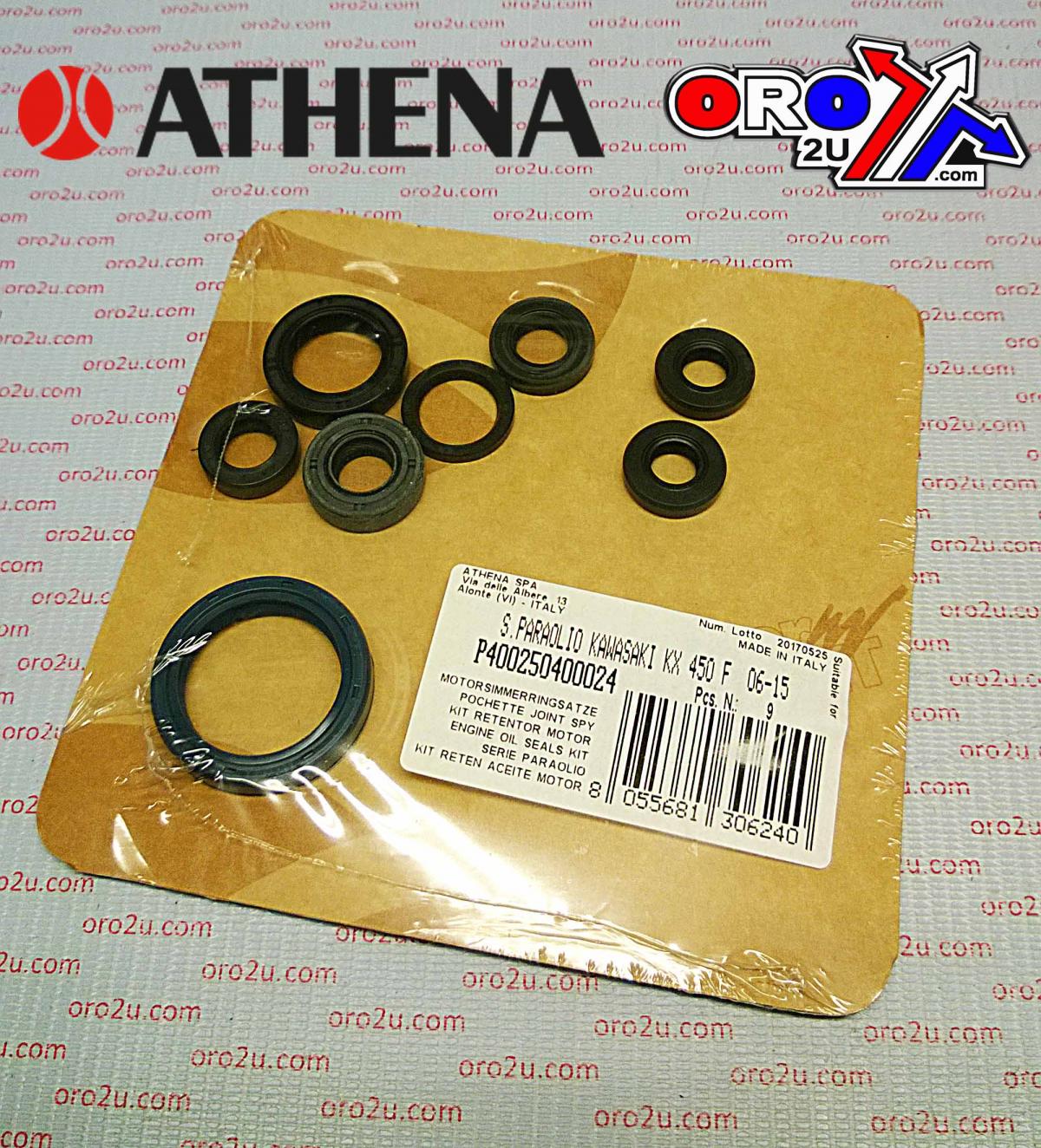 ENGINE OIL SEAL SET KX/KFX 450 06-15, ATHENA P400250400024 KAWASAKI