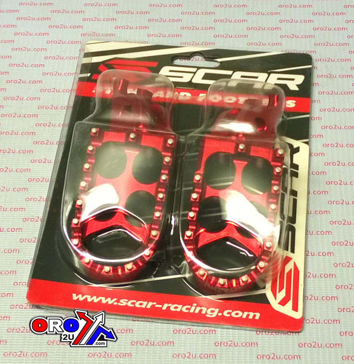 FOOT PEGS SCAR RED CRF/CR, 48 ALUMINIUM BILLET S3215R