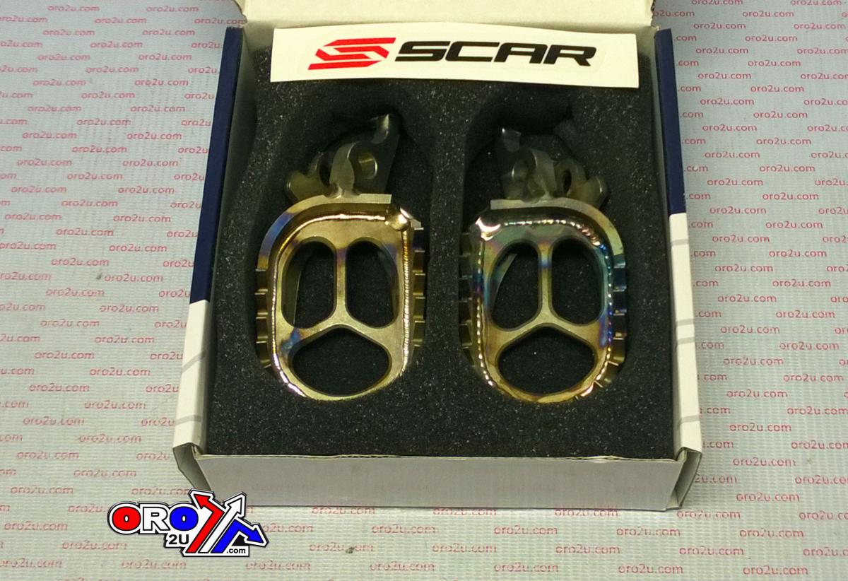 FOOT PEGS TITANIUM KXF, SCAR RACING S3516