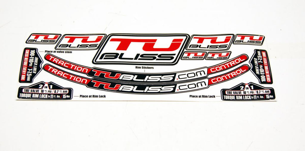TUBLISS REP. RIM STICKER, 999-TUBRIMSTICKER, REPLACEMENT, PINCH PUNCTURE PROOF