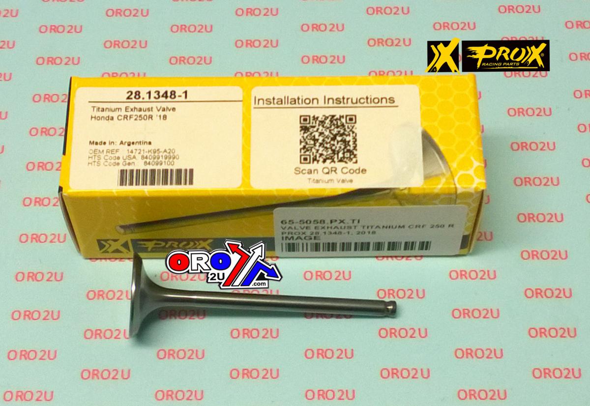 VALVE EXHAUST TITANIUM CRF 250R 2018-2025, PROX 28.1348-1, 14721-K95-A20