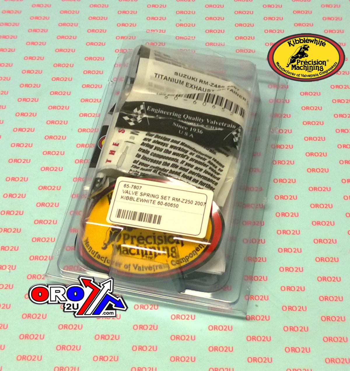 VALVE SPRING SET RM-Z250 2007, KIBBLEWHITE 60-60650