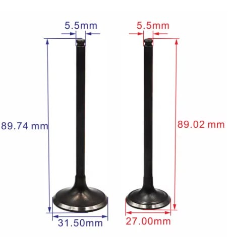 INTAKE & EXHAUST VALVES HONDA 2004-2005 CRF150F 2003-2016 CRF230F 14721-KBB-900