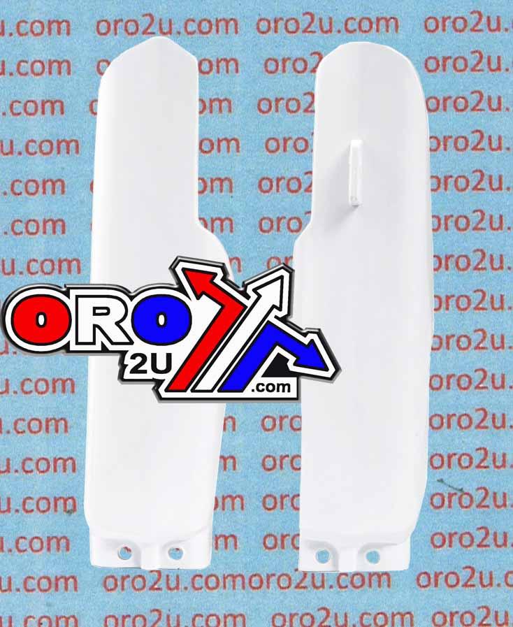 FORK COVERS RM85 00-25 WHITE, RTECH R-PSRM0BN0085, OEM 2003-15
