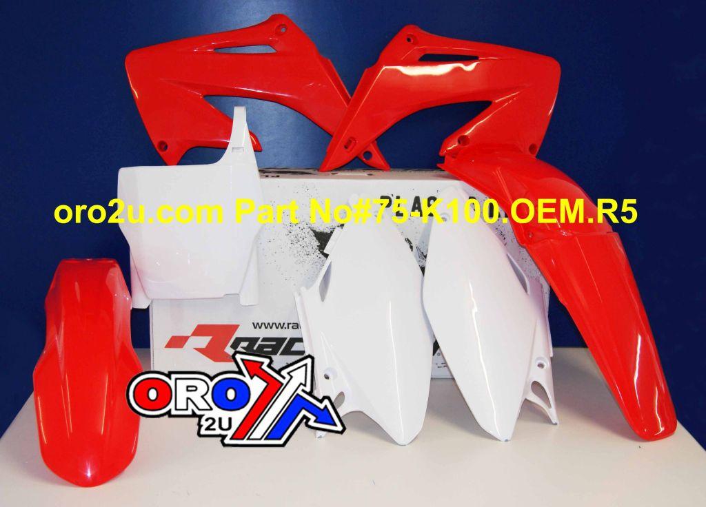 PLASTIC KIT/5 CR125/250 04-07, RTECH R-KITCR0-OEM-503 OEM