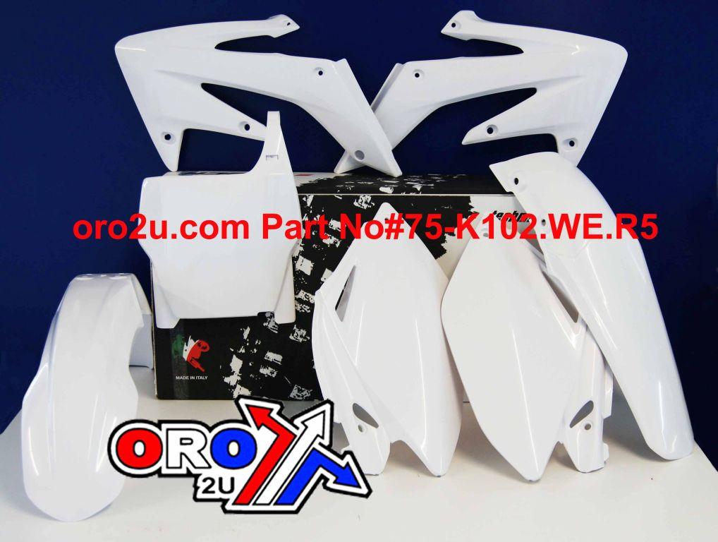 PLASTIC KIT/5 06-07 CRF250 WHT, WHITE RTECH R-KITCRF-BN0-508