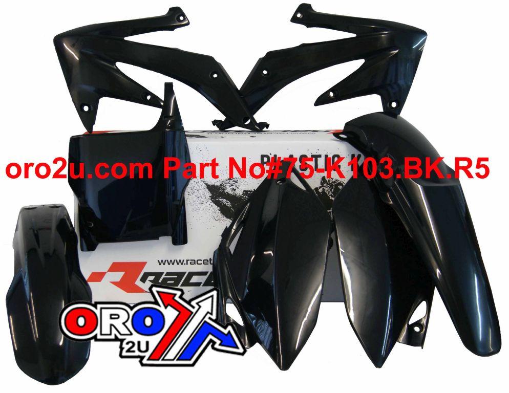 PLASTIC KIT CRF450 05-06 BLACK, RTECH R-KITCRF-NR0-506