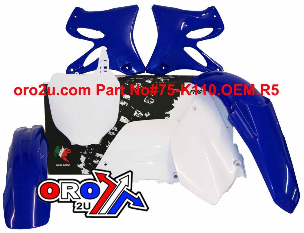 PLASTIC KIT/5 02-05 YZ125/250, OEM RTECH R-KITYZ0-OEM-502